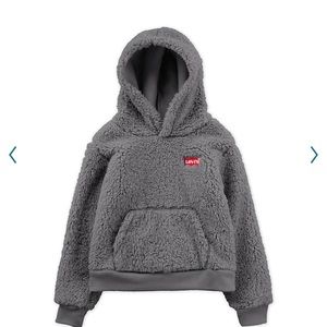 Girls 7-16 Levi's sherpa batwing pullover hoodie